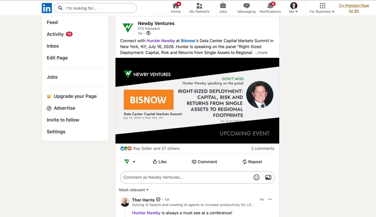 Newby Ventures — social campaign artwork